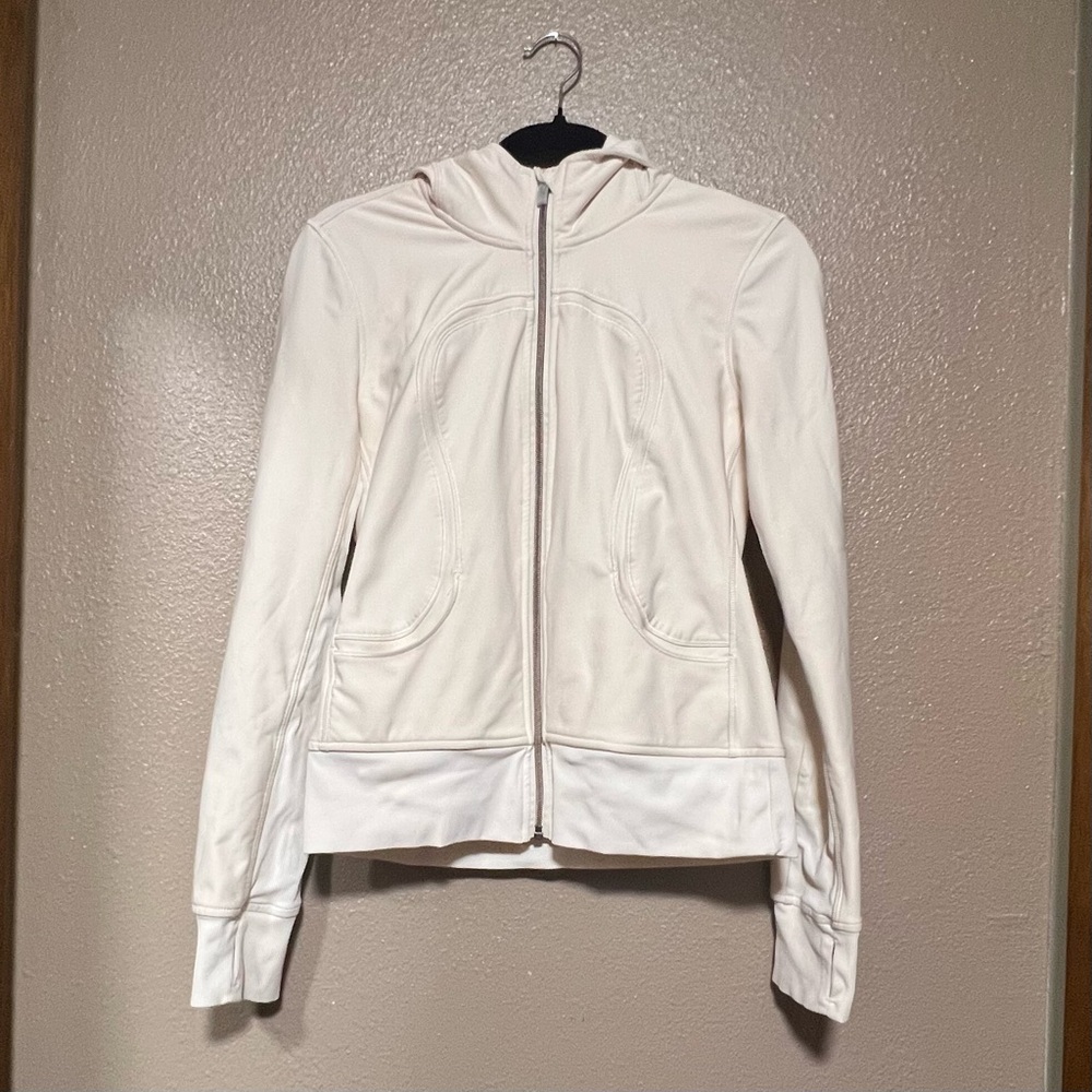 Lululemon Athletica Cream Softshell Limited Edition Uba Jacket Activewear Coat - Picture 4 of 15